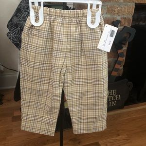 NWT Banbury Cross infant boys plaid pants 12M